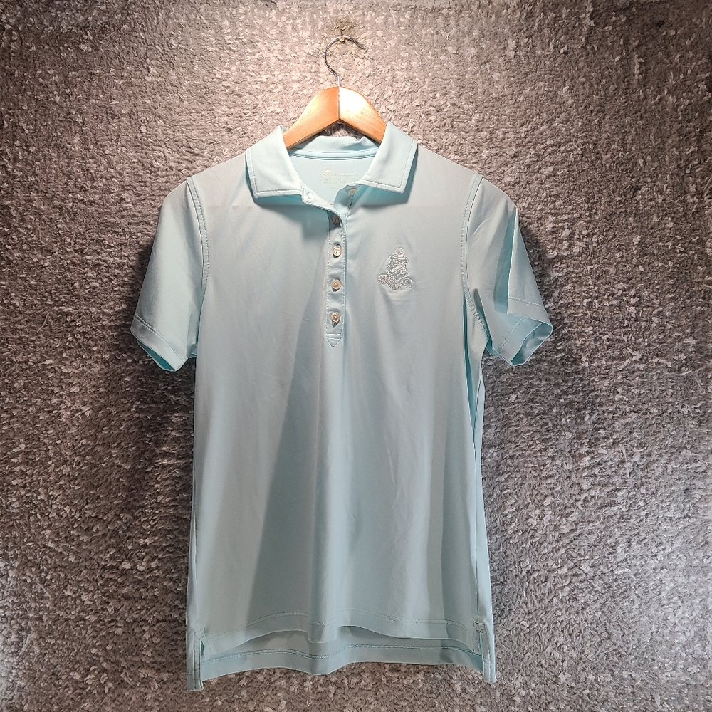 Peter‎ Millar Women's Blue Polo Golf Shirt UPF 50 Performance M "MILWAUKEE C.C"